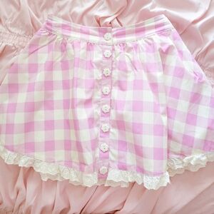 🚫SOLD🚫Sugarthrillz Smore Sweetness Gingham Circle Skirt
